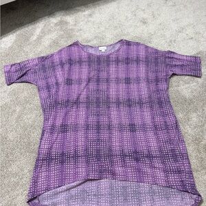 LuLaRoe Purple Plaid Women's Top